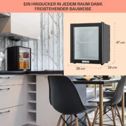 MKS-12 Minibar 24 Liter Klasse E Schwarz Glas 0dB 5 MKS-12 Minibar 24 Liter Klasse E Schwarz Glas 0dB -Klarstein Verkaufs 10005439 DE 0006 usp