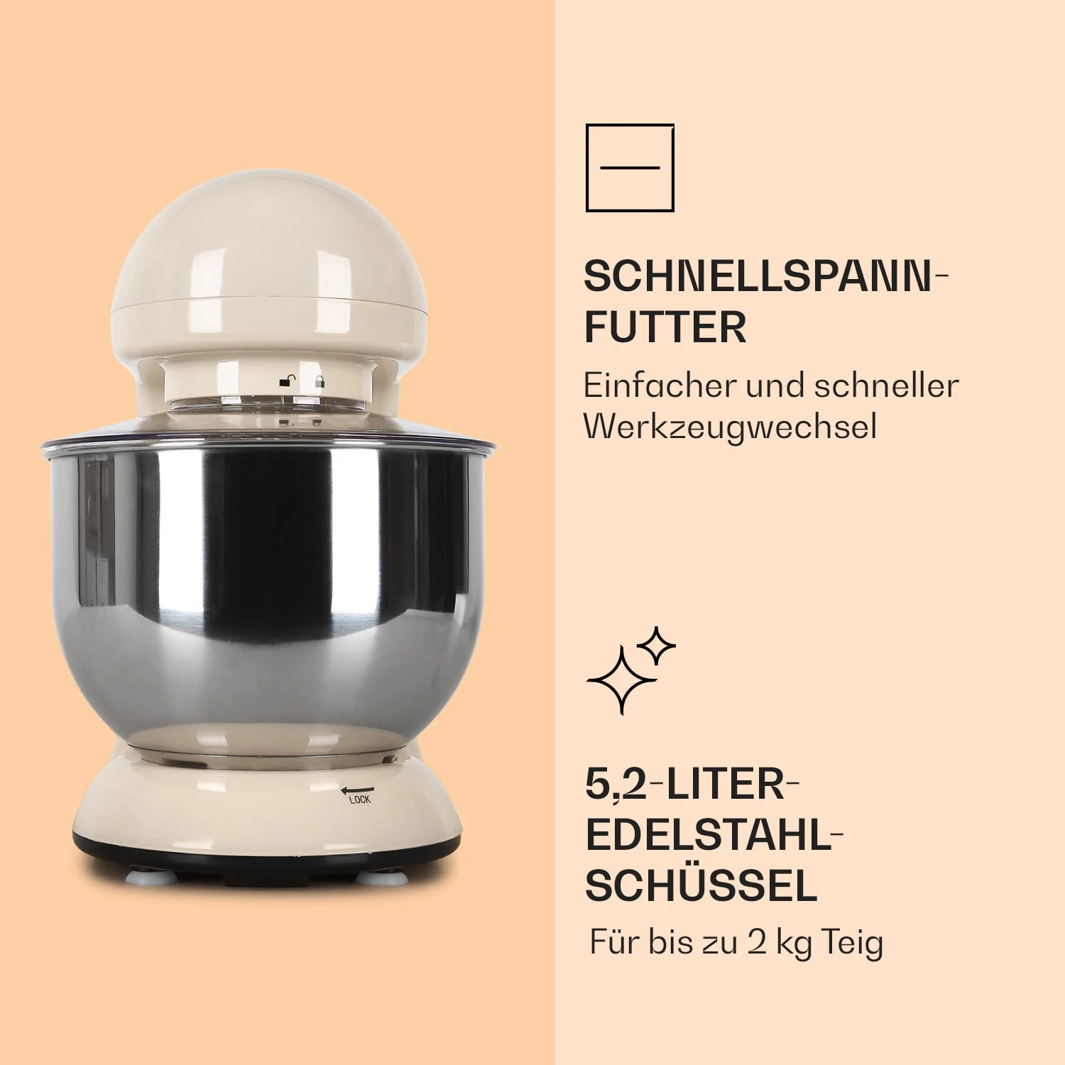 Bella Küchenmaschine 2000 W / 2,7 PS 5 Ltr Edelstahl BPA-frei Bella Küchenmaschine 2000 W / 2,7 PS 5 Ltr Edelstahl BPA-frei -Klarstein Verkaufs 10008232 de 0005 logo