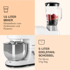 Lucia Küchenmaschine 3-in-1 2000 W / 2,7 PS 5 Ltr Edelstahl BPA-frei -Klarstein Verkaufs 10008236 de 0006 logo