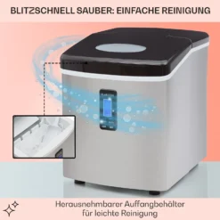 Mr. Black-Frost Eismaschine 150W Edelstahl Schwarz 15kg -Klarstein Verkaufs 10020109 de 0005 usp