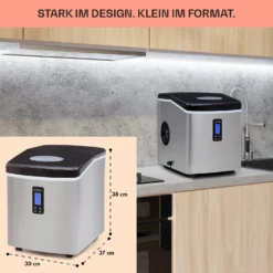 Mr. Black-Frost Eismaschine 150W Edelstahl Schwarz 15kg -Klarstein Verkaufs 10020109 de 0006 usp