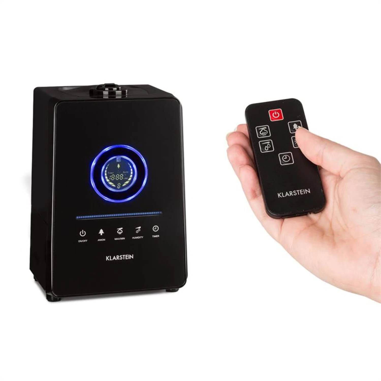 Monaco Digitaler Ultraschall-Luftbefeuchter schwarz Monaco Digitaler Ultraschall-Luftbefeuchter Schwarz -Klarstein Verkaufs 10021651 yy 0006 logo Klarstein Monaco Ultraschall Luftbefeuchter Black