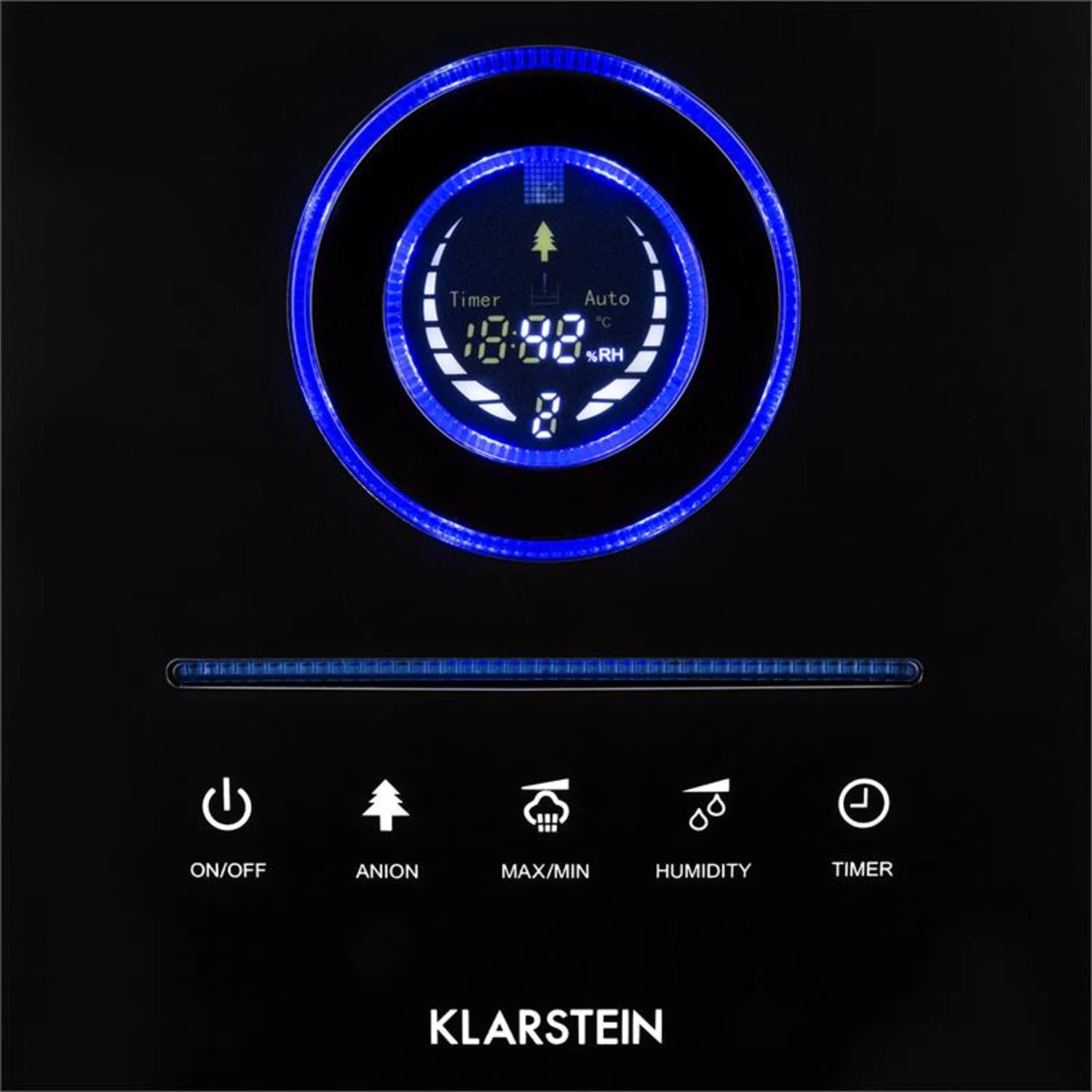 Monaco Digitaler Ultraschall-Luftbefeuchter schwarz Monaco Digitaler Ultraschall-Luftbefeuchter Schwarz -Klarstein Verkaufs 10021651 yy 0007 logo Klarstein Monaco Ultraschall Luftbefeuchter Black