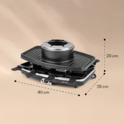 Entrecote 2-in-1 Raclettegrill & Fondue Naturstein 1100W 8 Personen -Klarstein Verkaufs 10022268 yy 0006 logo