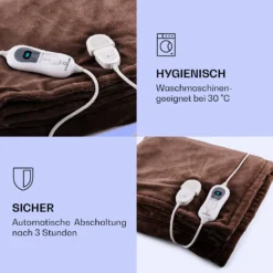 Dr. Watson XL Heizdecke 120W 3 Temperaturstufen 180x130 Cm Bedienteil -Klarstein Verkaufs 10024005 de 0004 logo