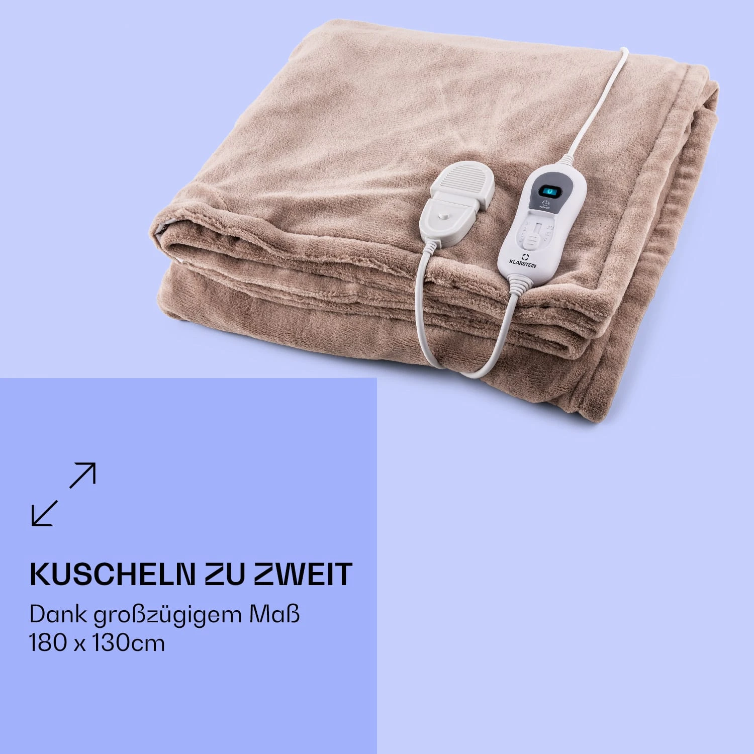Dr. Watson XL Heizdecke 120 W 3 Stufen 180 x 130 cm Bedienteil Dr. Watson XL Heizdecke 120 W 3 Stufen 180 X 130 Cm Bedienteil -Klarstein Verkaufs 10024006 de 0005 logo
