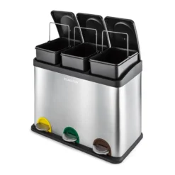 Ökosystem Edelstahl-Tretabfalleimer 45 Liter Recycling -Klarstein Verkaufs 10024130 yy 0004 titel Klarstein oekosystem Muelleimer 3er