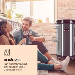 Mr. Barbot Bar-Kühlschrank 50 Liter 6-16 °C Bodenrollen Edelstahl -Klarstein Verkaufs 10026371 de 0002 logo