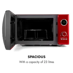 Fine Dinesty 2in1-Mikrowellen-Ofen Retro 23L 1000W 12 Programme Rot 5 Fine Dinesty 2in1-Mikrowellen-Ofen Retro 23L 1000W 12 Programme Rot -Klarstein Verkaufs 10027094 yy 0006 logo Klarstein Fine Dinesty 2in1 Mikrowellen Ofen rot