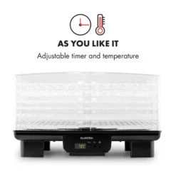 Bananarama Dörrautomat Schwarz 550W Trockner Dehydrator 6 Etagen -Klarstein Verkaufs 10027831 yy 0005 logo Klarstein Bananarama Doerrautomat schwarz reedit