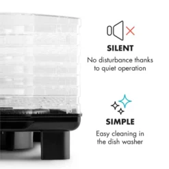 Bananarama Dörrautomat Schwarz 550W Trockner Dehydrator 6 Etagen -Klarstein Verkaufs 10027831 yy 0006 logo Klarstein Bananarama Doerrautomat schwarz reedit