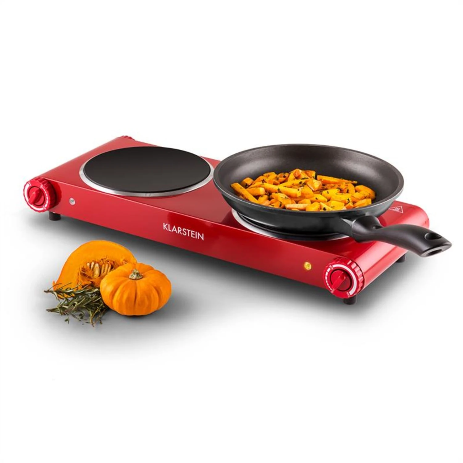 Captain Cook² Doppel-Kochplatte Infrarot 2400W Edelstahl rot Captain Cook² Doppel-Kochplatte Infrarot 2400W Edelstahl Rot -Klarstein Verkaufs 10027876 yy 0007 titel Klarstein Captain Cook Doppel Kochplatte