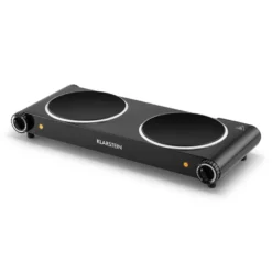 Captain Cook² Doppel-Kochplatte Infrarot 2400W Edelstahl Schwarz -Klarstein Verkaufs 10027877 yy 0006 titel Klarstein Captain Cook Doppel Kochplatte