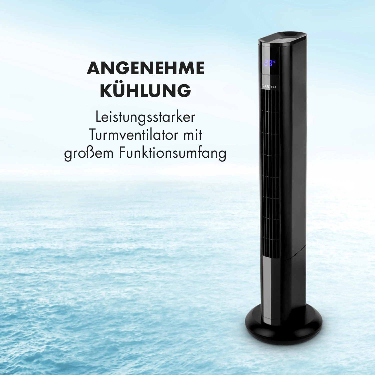 Skyscraper 3G Turmventilator 48W 1.633 m³/h Fernbedienung Skyscraper 3G Turmventilator 48W 1.633 M³/h Fernbedienung -Klarstein Verkaufs 10027942 de 0003 logo