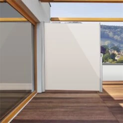 Bari 320 Seitenmarkise Seitenrollo 300x200cm Aluminium Creme 2 Bari 320 Seitenmarkise Seitenrollo 300x200cm Aluminium Creme -Klarstein Verkaufs 10028019 yy 0003 ambient Blumfeldt Bari 320 Seitenmarkise