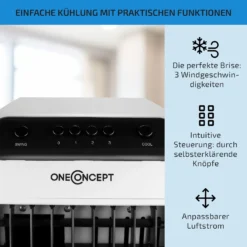 Carribean Blue 3-in-1 Luftkühler 402 M3/h 70 W 4 Ltr Oszillation Mobil -Klarstein Verkaufs 10028181 de 0004 usp