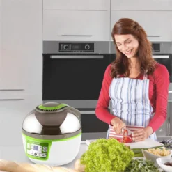 VitAir Turbo Heißluftfritteuse Grün-weiß 1400W Grillen Backen 9l -Klarstein Verkaufs 10028288 yy 0004 ambient klarstein vitair heissluft frieteuse