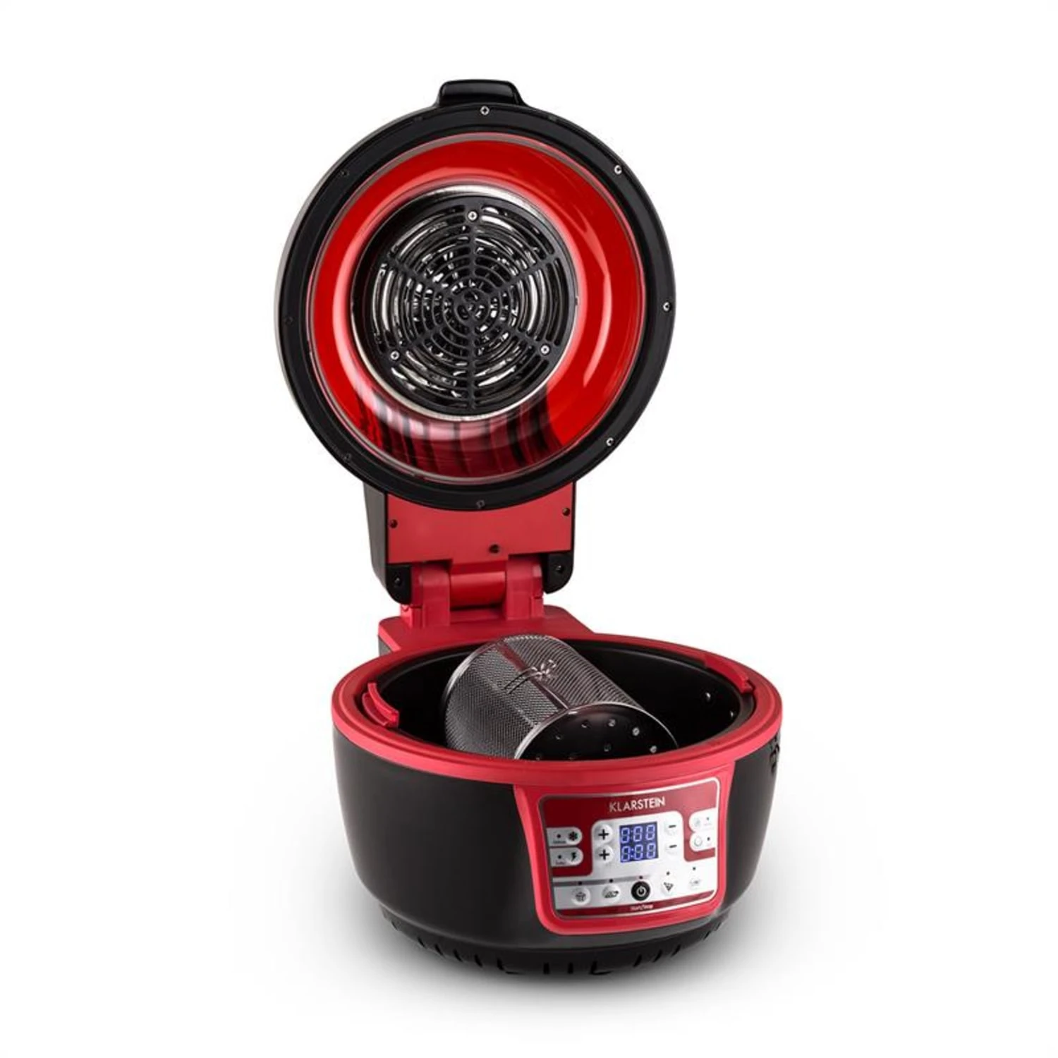 VitAir Turbo Heißluftfritteuse rot-schwarz 1400W Grillen Backen 9l VitAir Turbo Heißluftfritteuse Rot-schwarz 1400W Grillen Backen 9l -Klarstein Verkaufs 10028289 yy 0002 titel Klarstein VitAir Heissluftfritteuse