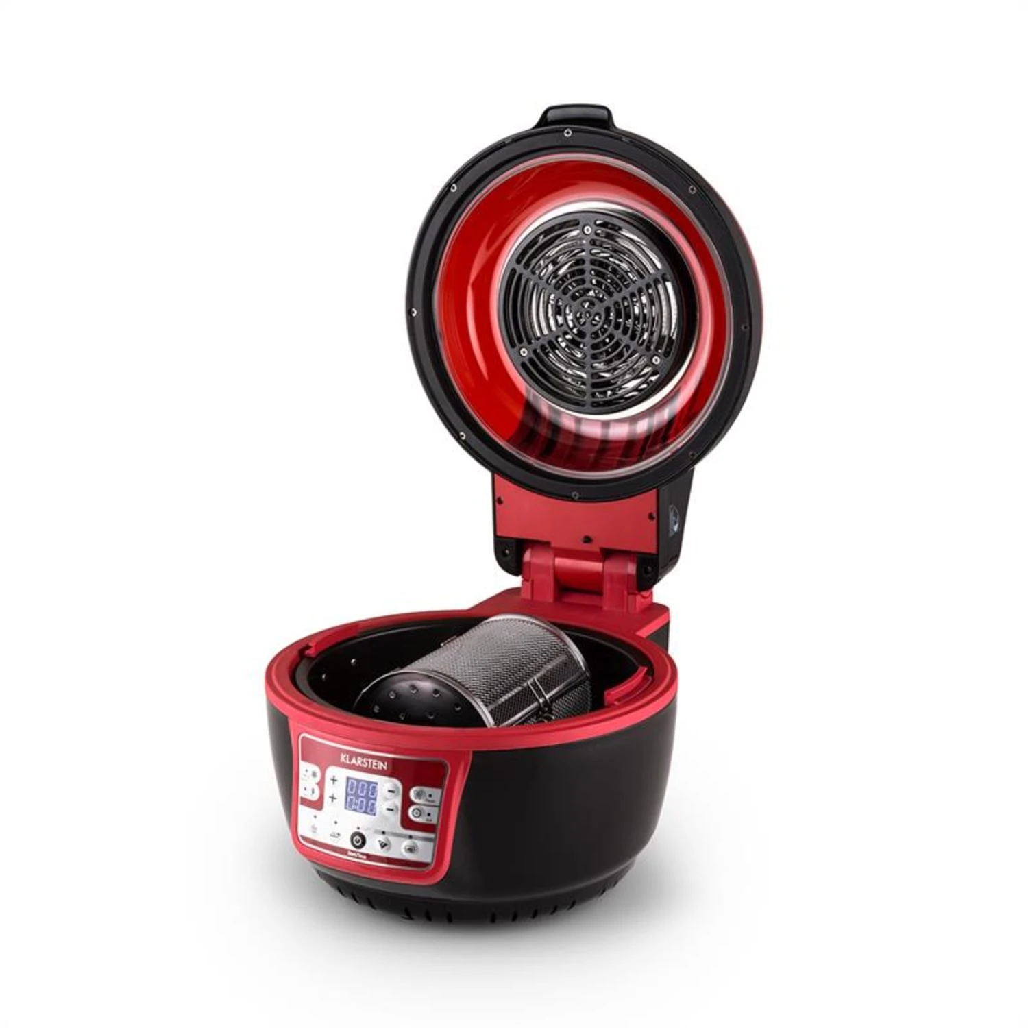 VitAir Turbo Heißluftfritteuse rot-schwarz 1400W Grillen Backen 9l VitAir Turbo Heißluftfritteuse Rot-schwarz 1400W Grillen Backen 9l -Klarstein Verkaufs 10028289 yy 0007 titel Klarstein VitAir Heissluftfritteuse