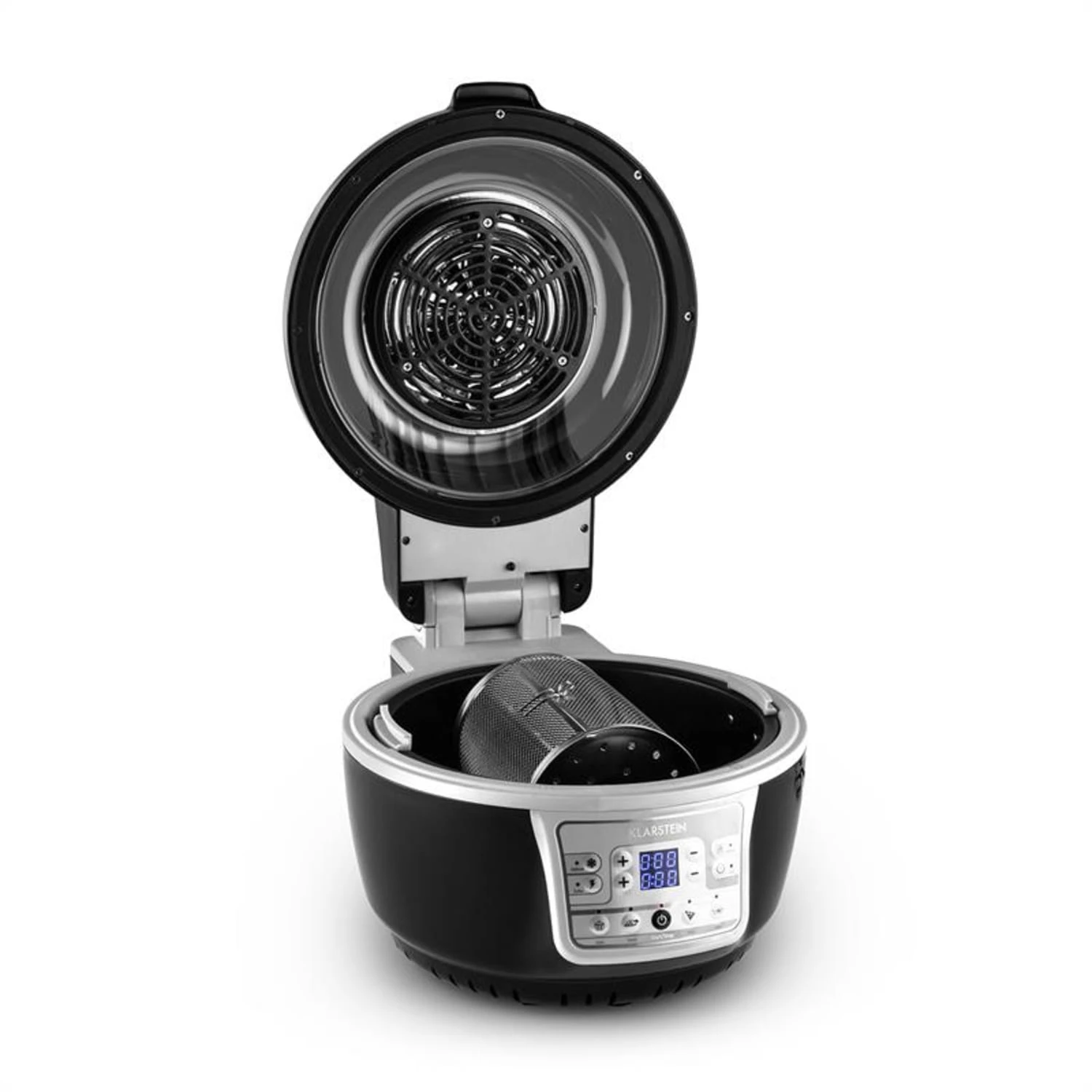 VitAir Turbo Heißluftfritteuse grau-schwarz 1400W Grillen Backen 9l VitAir Turbo Heißluftfritteuse Grau-schwarz 1400W Grillen Backen 9l -Klarstein Verkaufs 10028290 yy 0002 titel Klarstein VitAir Heissluftfritteuse