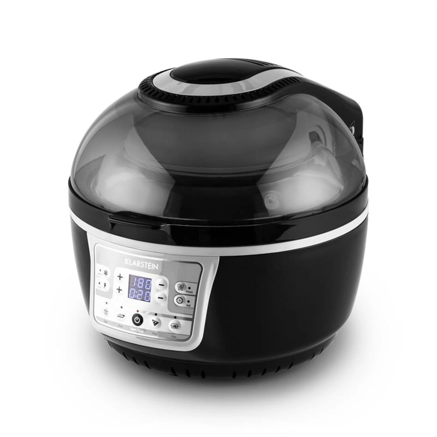 VitAir Turbo Heißluftfritteuse grau-schwarz 1400W Grillen Backen 9l VitAir Turbo Heißluftfritteuse Grau-schwarz 1400W Grillen Backen 9l -Klarstein Verkaufs 10028290 yy 0007 titel Klarstein VitAir Heissluftfritteuse