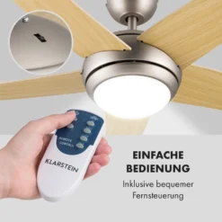 Bolero 2-in-1-Deckenventilator Leuchte 55W 10212m³/h Fernbedienung -Klarstein Verkaufs 10028291 de 0003 logo
