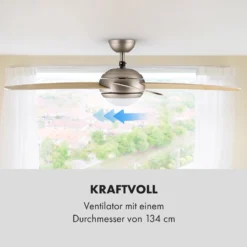 Bolero 2-in-1-Deckenventilator Leuchte 55W 10212m³/h Fernbedienung -Klarstein Verkaufs 10028291 de 0005 logo