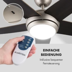 Bolero 2-in-1-Deckenventilator Leuchte 55W 10212 M³/h Fernbedienung -Klarstein Verkaufs 10028292 de 0003 logo