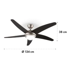 Bolero 2-in-1-Deckenventilator Leuchte 55W 10212 M³/h Fernbedienung -Klarstein Verkaufs 10028292 yy 0007 logo