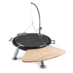 Turion Galgen-Schwenkgrill Feuerschale Ø80cm BBQ Seilzug Edelstahl -Klarstein Verkaufs 10028486 yy 0004 logo