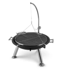 Turion Galgen-Schwenkgrill Feuerschale Ø80cm BBQ Seilzug Edelstahl -Klarstein Verkaufs 10028486 yy 0008 logo