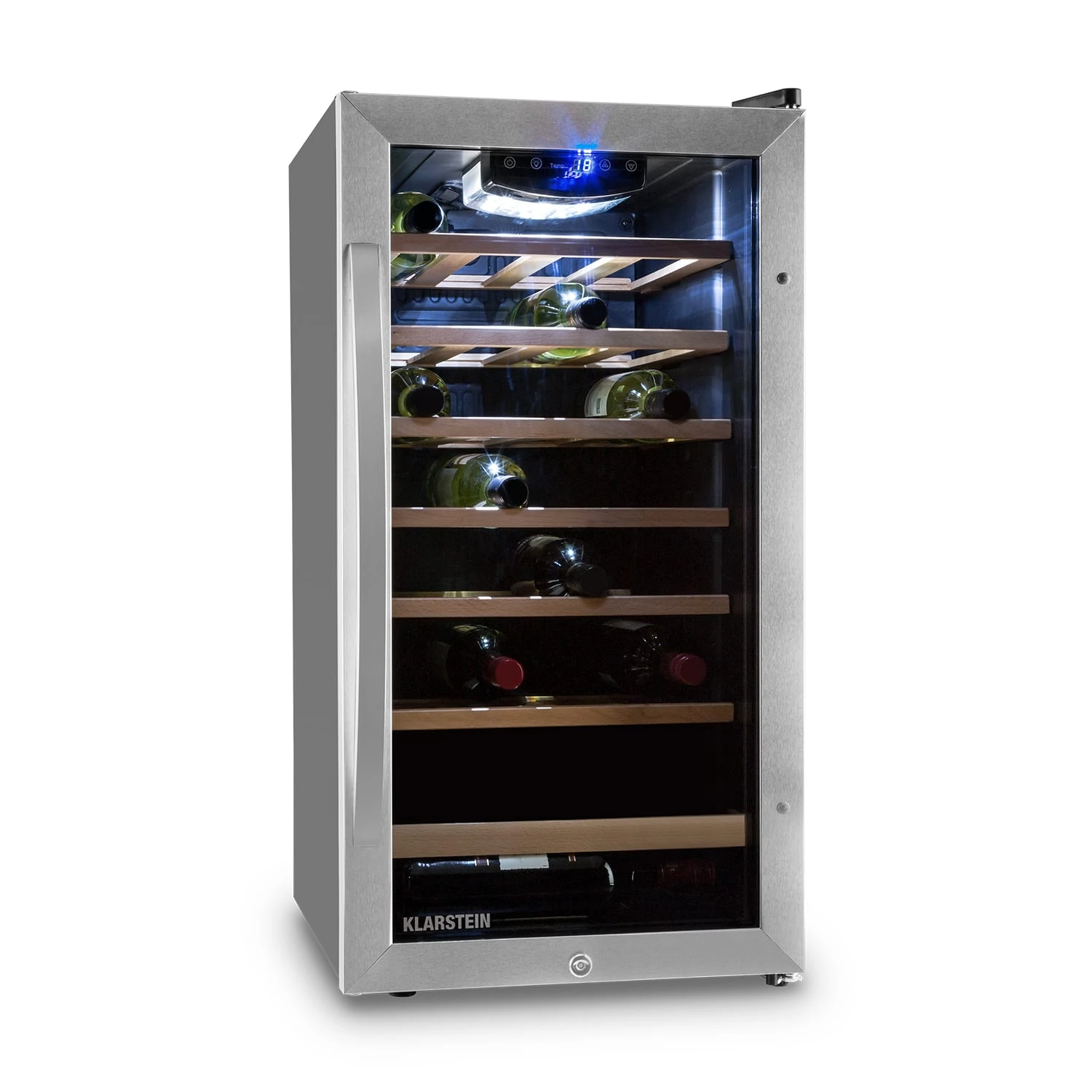 Vinamour 26 Uno Weinkühlschrank 26 Flaschen 88 Liter Edelstahl LED Vinamour 26 Uno Weinkühlschrank 26 Flaschen 88 Liter Edelstahl LED -Klarstein Verkaufs 10028491 yy 0001 titel