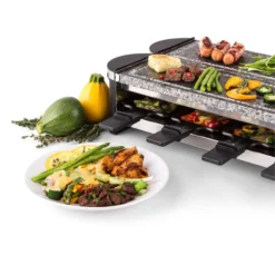 Tenderloin 100 Raclette-Grill 1200 W (2x600W) 8 Personen 2x Naturstein -Klarstein Verkaufs 10028579 yy 0006 logo 06 Klarstein Tenderloin Raclette Grill
