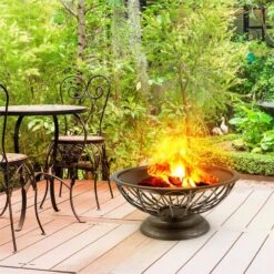 Tulip Feuerschale Ø75cmGrill Feuerstelle Funkenschutz Stahl Brüniert 7 Tulip Feuerschale Ø75cmGrill Feuerstelle Funkenschutz Stahl Brüniert -Klarstein Verkaufs 10028582 yy 0008 ambient 08 Blumfeldt Tulip Feuerschale 75cm Grill