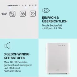 Vita Pure 2G 5-in-1 Luftreiniger HEPA-13 50 M² 30 Db 55 W UV-C Touch 4 Vita Pure 2G 5-in-1 Luftreiniger HEPA-13 50 M² 30 Db 55 W UV-C Touch -Klarstein Verkaufs 10028709 de 0005 logo