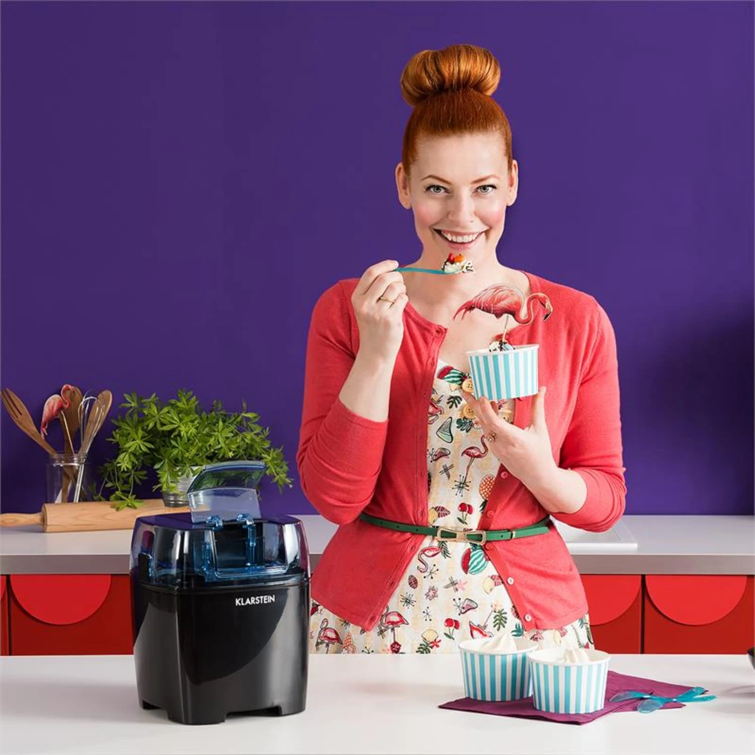 Creamberry Eiscremebereiter Flaschenkühler Frozen Yogurt Maschine 1,5l Creamberry Eiscremebereiter Flaschenkühler Frozen Yogurt Maschine 1,5l -Klarstein Verkaufs 10028924 yy 0002 titel enie Klarstein Creamberry Eisbereiter reedit