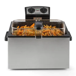 QuickPro XXL 3000 Fritteuse 5l 1,5kg 3000W Timer Edelstahl 2 QuickPro XXL 3000 Fritteuse 5l 1,5kg 3000W Timer Edelstahl -Klarstein Verkaufs 10029073 yy 0004 ambient Klarstein QuickPro XXL 3000 Fritteuse