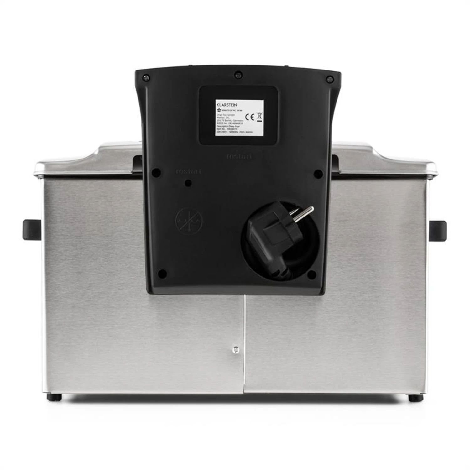 QuickPro XXL 3000 Fritteuse 5l 1,5kg 3000W Timer Edelstahl QuickPro XXL 3000 Fritteuse 5l 1,5kg 3000W Timer Edelstahl -Klarstein Verkaufs 10029073 yy 0006 titel back Klarstein QuickPro XXL 3000 Fritteuse