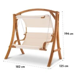 Maui Hollywoodschaukel 110 Cm 2-Sitzer Sonnensegel Polyester Lärche -Klarstein Verkaufs 10029199 yy 0009 logo