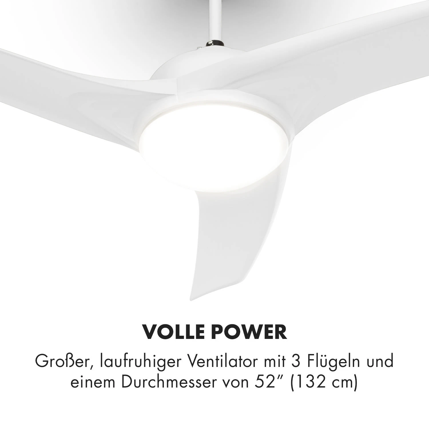 Figo 2-in-1-Deckenventilator Lampe Ø132cm 10.039m³/h Fernbedienung Figo 2-in-1-Deckenventilator Lampe Ø132cm 10.039m³/h Fernbedienung -Klarstein Verkaufs 10029345 de 0003 logo