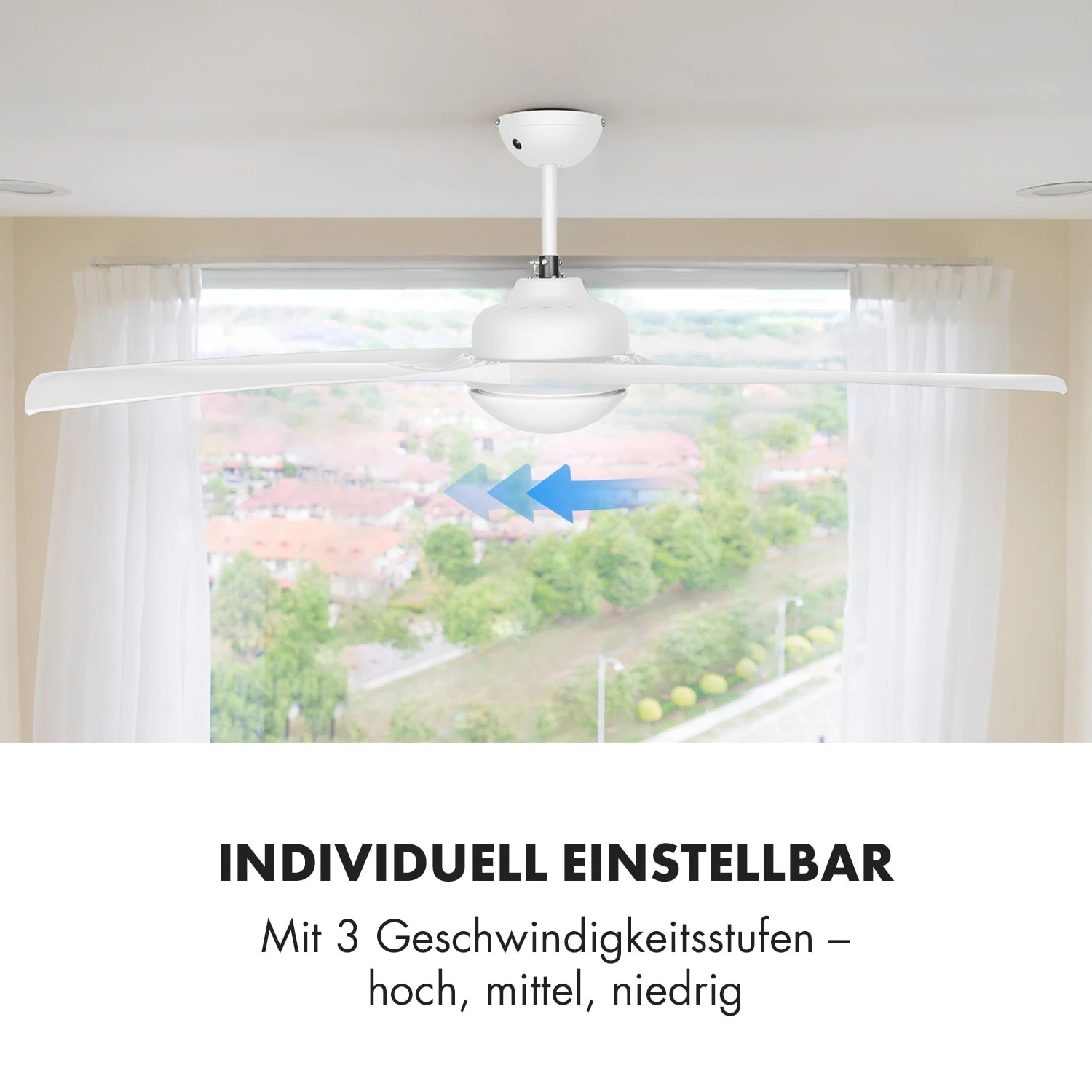 Figo 2-in-1-Deckenventilator Lampe Ø132cm 10.039m³/h Fernbedienung Figo 2-in-1-Deckenventilator Lampe Ø132cm 10.039m³/h Fernbedienung -Klarstein Verkaufs 10029345 de 0005 logo