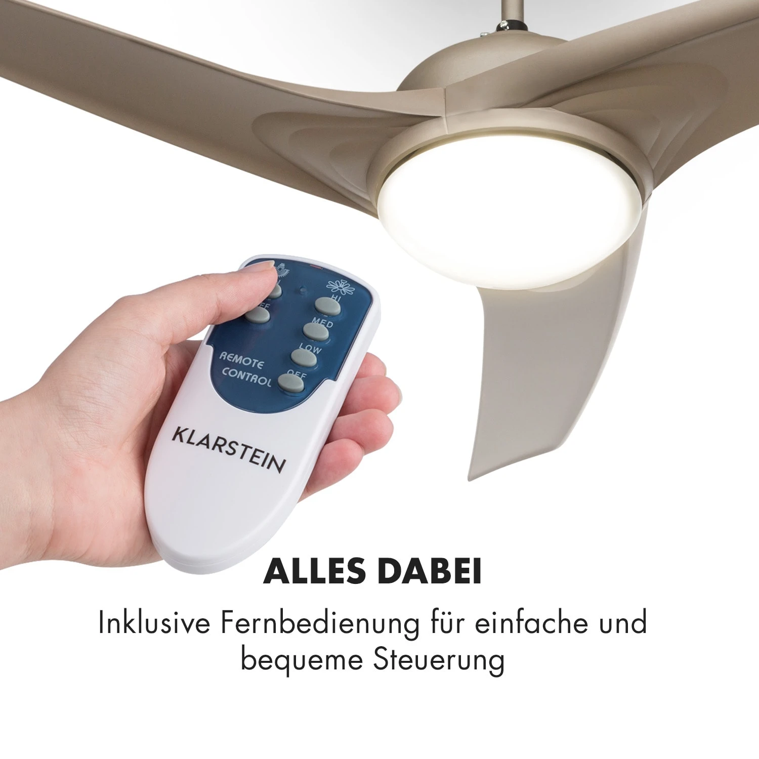 Figo 2-in-1-Deckenventilator Lampe Ø132cm 10039m³/h 51dB Fernbedienung Figo 2-in-1-Deckenventilator Lampe Ø132cm 10039m³/h 51dB Fernbedienung -Klarstein Verkaufs 10029346 de 0006 logo