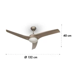 Figo 2-in-1-Deckenventilator Lampe Ø132cm 10039m³/h 51dB Fernbedienung 6 Figo 2-in-1-Deckenventilator Lampe Ø132cm 10039m³/h 51dB Fernbedienung -Klarstein Verkaufs 10029346 yy 0007 logo