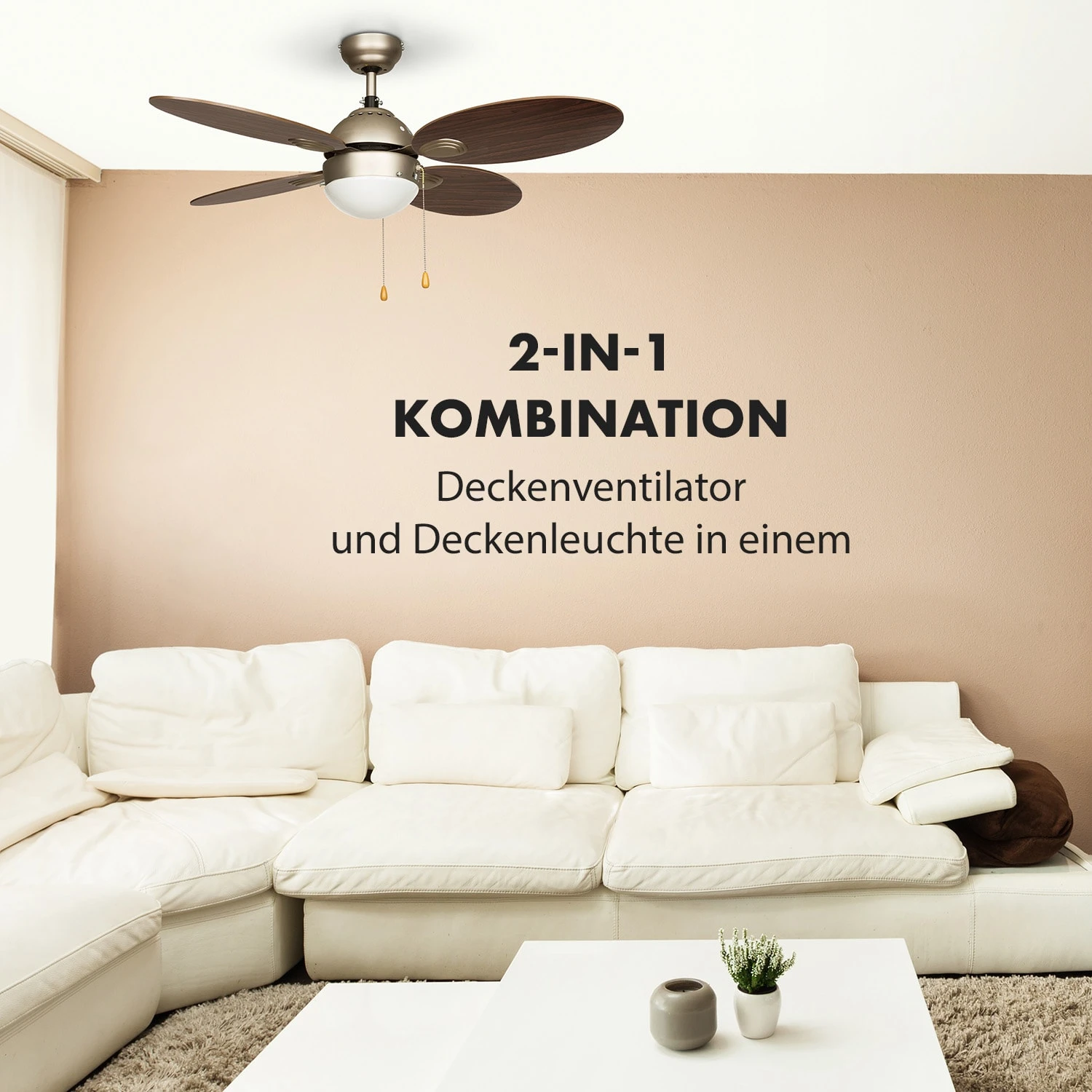 Valderama Deckenventilator & Lampe Ø 42" (107 cm ) 7480 m³/h 55 dB Valderama Deckenventilator & Lampe Ø 42" (107 Cm ) 7480 M³/h 55 DB -Klarstein Verkaufs 10029348 de 0002 logo