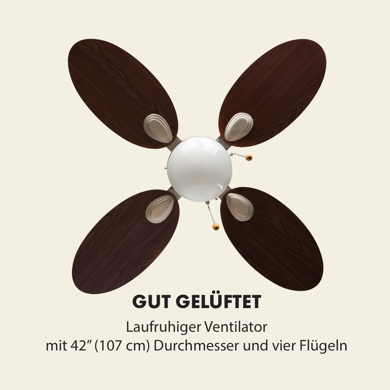 Valderama Deckenventilator & Lampe Ø 42" (107 cm ) 7480 m³/h 55 dB Valderama Deckenventilator & Lampe Ø 42" (107 Cm ) 7480 M³/h 55 DB -Klarstein Verkaufs 10029348 de 0006 logo