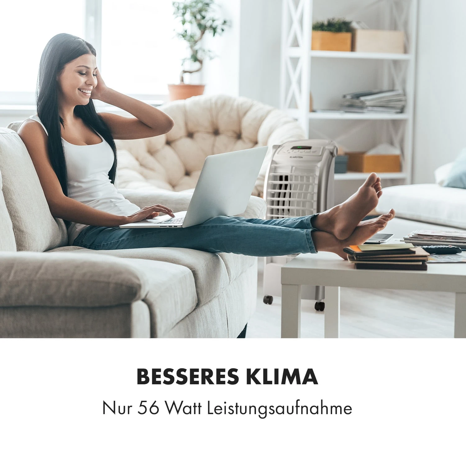 Maxfresh Ventilator Luftkühler 4-in-1 6L-Wassertank 55W Timer-Funktion Maxfresh Ventilator Luftkühler 4-in-1 6L-Wassertank 55W Timer-Funktion -Klarstein Verkaufs 10029393 de 0004 logo