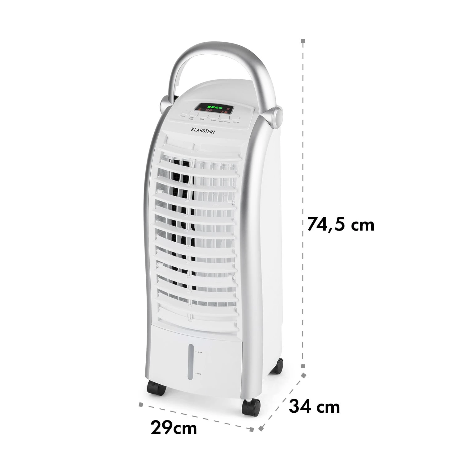 Maxfresh Ventilator Luftkühler 4-in-1 6L-Wassertank 55W Timer-Funktion Maxfresh Ventilator Luftkühler 4-in-1 6L-Wassertank 55W Timer-Funktion -Klarstein Verkaufs 10029393 yy 0009 logo