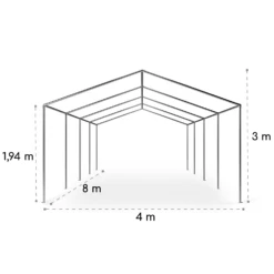 Sommerfest 4x8m 500 G/m² Partyzelt Festzelt PVC Wasserdicht Feuerfest -Klarstein Verkaufs 10029437 yy 0010 logo
