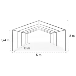 Sommerfest 5x10m 500 G/m² Partyzelt Festzelt PVC Wasserdicht Feuerfest -Klarstein Verkaufs 10029442 yy 0010 logo