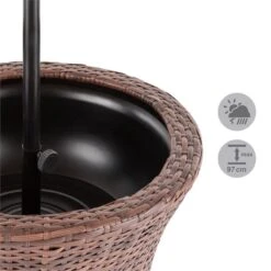 Beerboy Gartentisch Getränkekühler Ø50cm Polyrattan Bicolor Braun -Klarstein Verkaufs 10029628 yy 0003 logo Blumfeldt Beerboy Gartentisch Polyrattan Kuehler